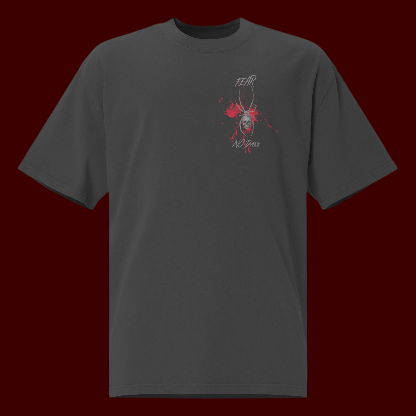 Spider Fear No Dark Oversized faded t-shirt
