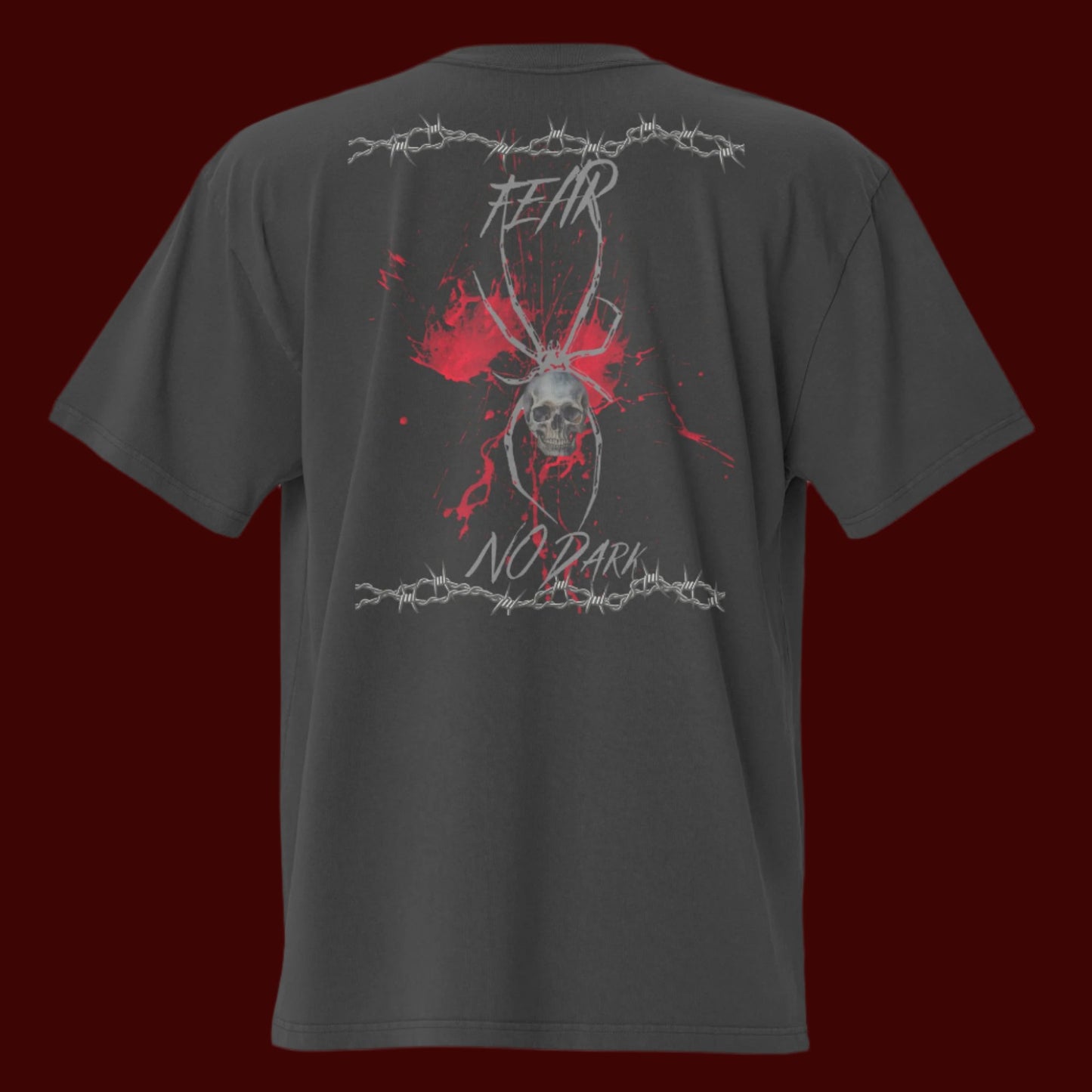 Spider Fear No Dark Oversized faded t-shirt
